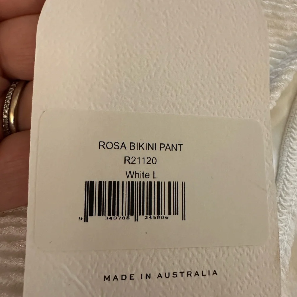 Rumer the label Rosa ribbed Bikini Bottom‎ in white